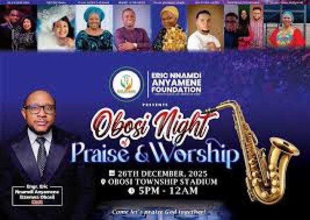 Obosi erupts in praise, as gospel artistes storm the town