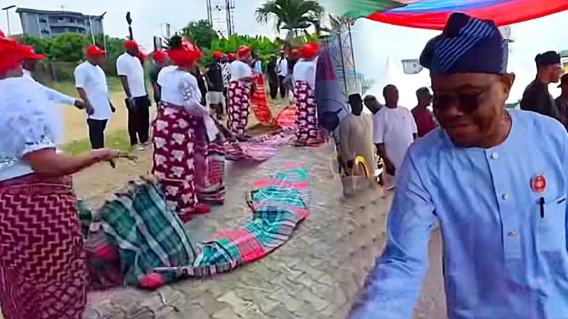 Rivers women lay wrappers on road as Wike arrives Port Harcourt event