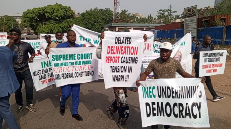 Ward delineation: Warri protesters accuse INEC of delay in implementing court order