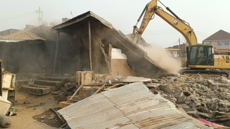 Kogi Governor demolishes criminal hideouts in Okene