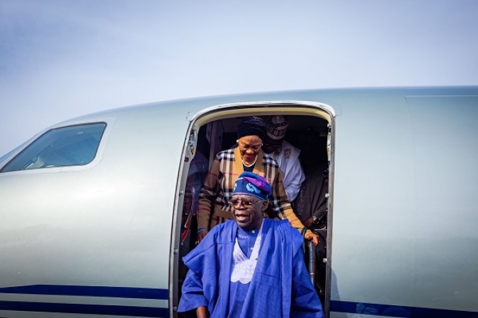 Tinubu returns to Nigeria after Abu Dhabi trip
