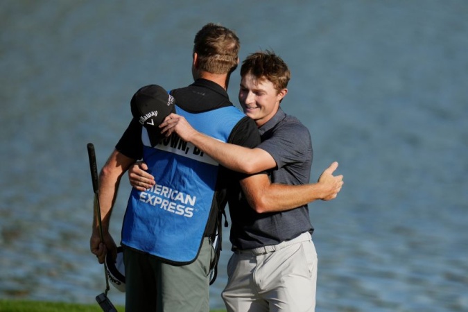 A teenage golfer is taking The American Express field by storm after historic second round