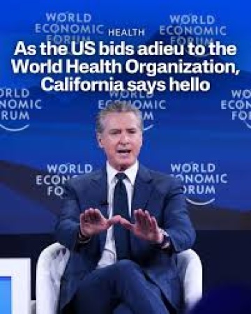 As the U.S. bids adieu to the World Health Organization, California says hello