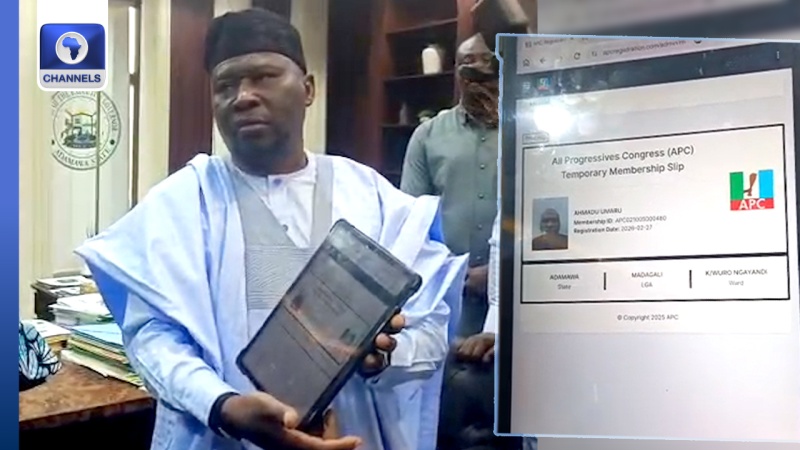 BREAKING: Adamawa Governor Fintiri dumps  PDP, joins APC