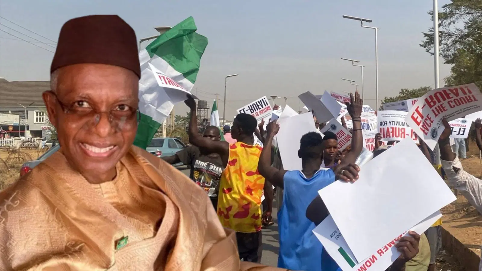 Protest at EFCC as El-Rufai honours invitation