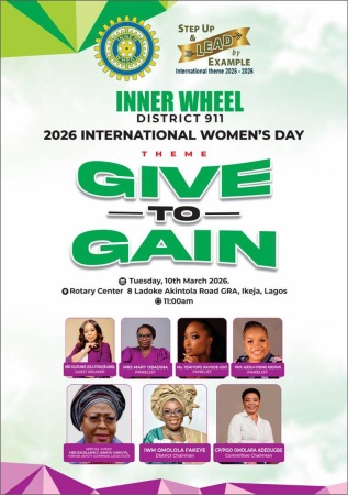 International Inner Wheel District 911 to celebrate 2026 IWD with ‘Give to Gain’ initiative