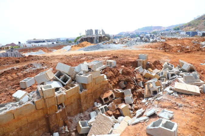 Wike arrests alleged land grabber, demolishes illegal buildings on land allocated to embassies