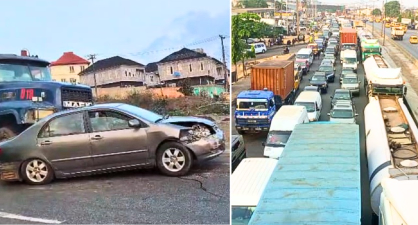 Truck Collides With Car At Kara Bridge As Gridlock Worsens