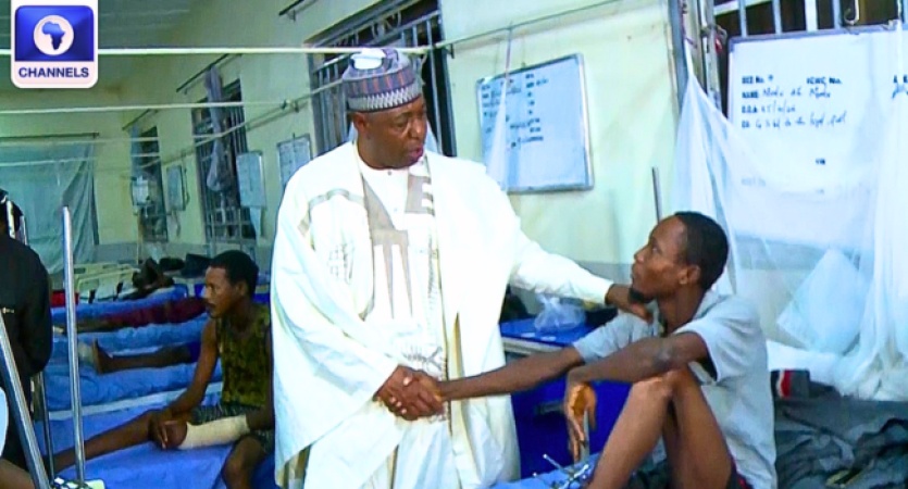 Gov Zulum visits bomb blast victims, says worst days are over