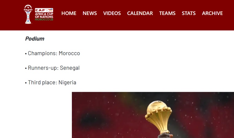 CAF updates AFCON 2025 records with Morocco as Champions