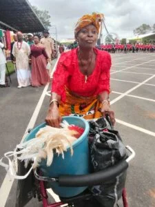 74-year-old woman brings live fowl to Soludo’s inauguration as gift
