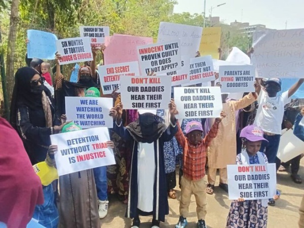 Alleged coup: Release our daddies, detained officers’ children protest at National Assembly