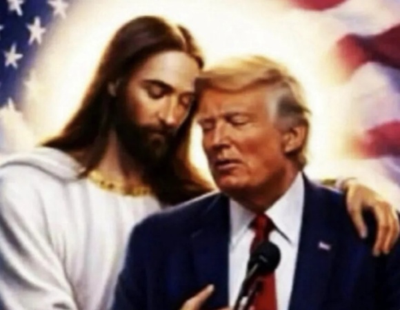Trump posts image of Jesus embracing him, continues to drag Pope Leo