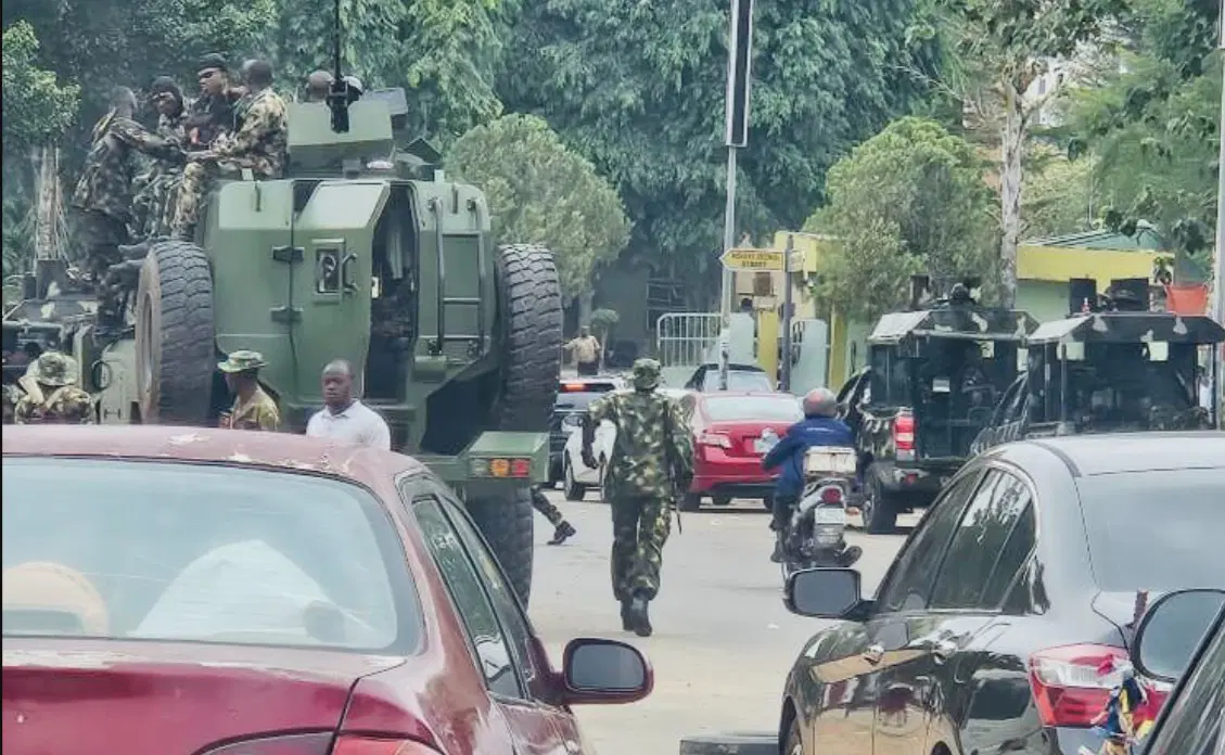 ADC faults FG for deploying armoured vehicles to INEC headquarters