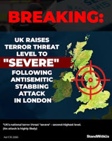 UK terrorism threat level raised to severe