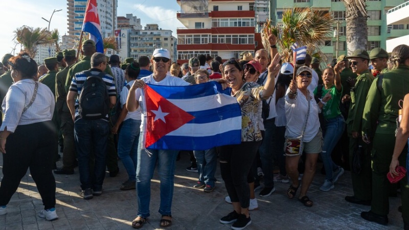 Thousands rally outside US embassy in Havana over Raul Castro indictment