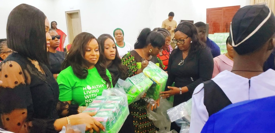 Menstrual Hygiene: Nonye Soludo’s NGO distributes 25,000 packs of sanitary pads to Anambra schools