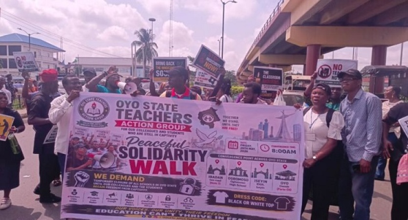 Protest rocks Ibadan over kidnapped teachers, school children