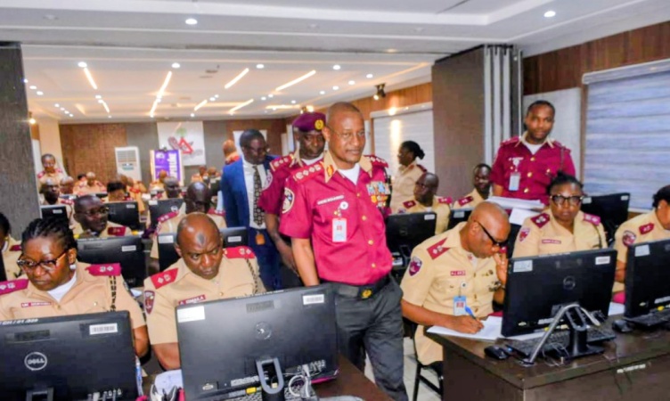 10,000 FRSC personnel sits for 2026 promotion using digital technology
