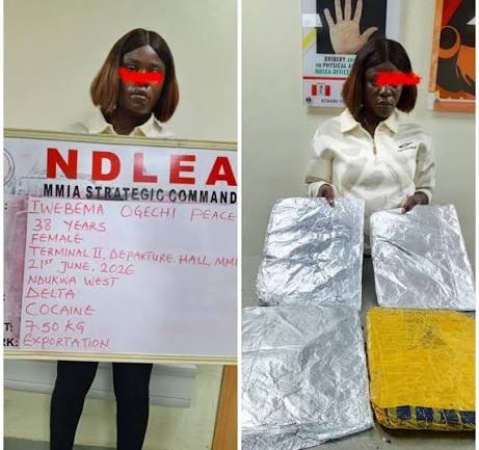 NDLEA intercepts China-bound businesswoman with large consignment of cocaine