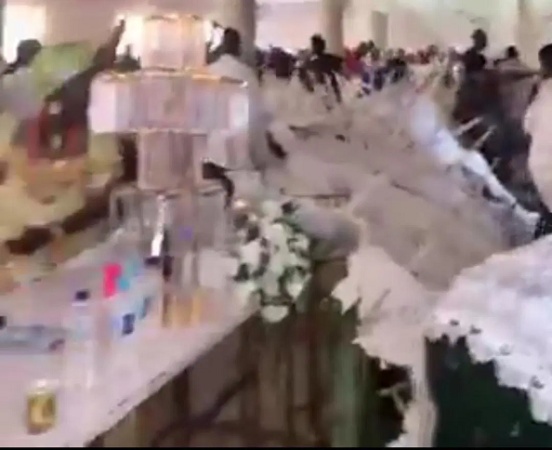 Panic as POP ceiling collapses during wedding reception in Warri