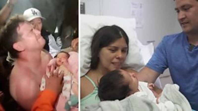 Mum rescued from Venezuela rubble with newborn baby tells BBC how he helped her survive