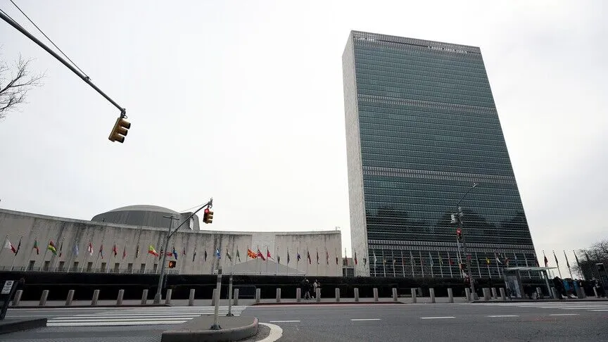 Protester sets himself on fire outside UN headquarters in New York