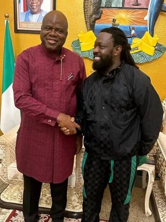 Governor Diri hosts homeboy Timaya