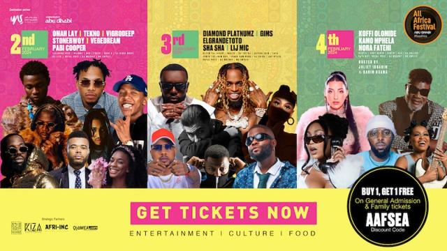 Omah Lay, Yemi Alade, Tekno set to thrill fans, as All Africa Festival debuts in Abu Dhabi