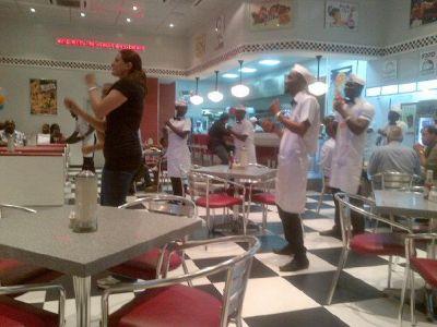 Making waves in Lagos: American restaurant where waiters dance for you as you eat your food