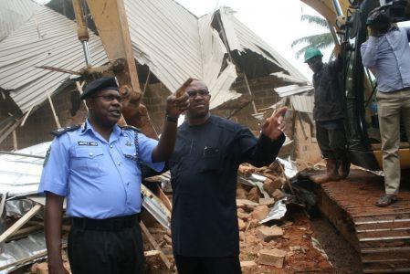 Abia demolishes kidnap kingpinâ€™s house and hotel