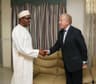 President Muhammadu Buhari receives former President of Kosovo, Mr. Behgjet Pakolli during a courtesy visit at his residence in Abuja on Sunday, May 31, 2015.