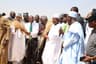 L-R: Former Governor of Kebbi State, Senator Adamu Aliero; CBN Governor Godwin Emefiele; Minister of Agriculture, Chief Audu Ogbe; and Kebbi State Governor, Alhaji Atiku Bagudu, during the Assessment Tour of ANCHOR Borrowers Programmes in Kebbi State, on April 23, 2016.