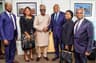 Incoming Governor of Lagos State, Mr. Babajide Sanwo-Olu, receiving the Fidelity Bank delegation led by the MD/CEO, Mr. Nnamdi Okonkwo when Fidelity Bank officials paid a courtesy visit to the Governor on Tuesday, May 21, 2019. From left: Branch Leader, Ikeja 1 Strategic Business Unit (SBU), Charles Nwadike; Executive Director, Lagos and South West, Mrs. Nneka Onyeali-Ikpe; Governor Sanwo – Olu, MD/CEO, Fidelity Bank, Nnamdi Okonkwo; Team Lead, Corporate Banking, Omobolaji Odubanjo and Regional Bank Head, Ikeja, Ken Opara.