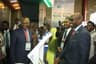 NLNG MD, Tony Attah (right) and Andy Odeh, Manager Corporate Communication & Public Affairs receive the Honourable Minister of State for Petroleum, Dr Ibe Kachikwu at the NLNG Stand,  Nigeria International Petroleum Summit (NIPS) 2019, in Abuja