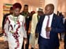 Chairman, Nigerians in Diaspora Commission, Mrs Abike Dabiri-Erewa (L) and Division Head, Retail Banking, Fidelity Bank PLC, Mr Richard Madiebo, at the National Diaspora Day 2019 celebration co-sponsored by Fidelity Bank Plc in Abuja on Thursday, July 25, 2019.