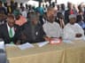 (L-R) Central Bank Governor, Mr. Godwin Emefiele; Minister of Agriculture, Chief Audu Ogbeh; Ogun State Governor, Senator Ibikunle Amosun and his Kebbi State counterpart, Atiku Bagudu during a visit of the Presidential Task Force on Agriculture to Ogun State...yesterday 5th, December, 2016.