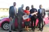 PROUD WINNERS: (R-L) Chief Executive Officer, Yudala, Mr. Dave Ibelegbu, raffle draw winner Mr. Samuel Uadiala and his wife Jummai, Kia Motors representative, Mr. Moses Oguntimehin and Founder/Vice President, Yudala, Prince Nnamdi Ekeh during the official presentation of a brand new Kia Rio to Mr. Uadiala at the Yudala Headquarters in Gbagada, Lagos…recently. Mr. Uadiala emerged the lucky winner of the grand prize in a raffle draw conducted at the end of the Yudala Zero Gravity Concert and Black Friday Sales on November 29th 2016.