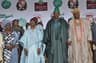 L-R: Ogun State Deputy Governor, Chief (Mrs.) Yetunde Onanuga; Kaduna State Governor, Mallam Nasir el-Rufai; Ogun State Governor, Senator Ibikunle Amosun and the Awujale and Paramount Ruler of Ijebuland, Oba (Dr.) Sikiru Kayode Adetona at the 2016 Ojude Oba Festival...yesterday