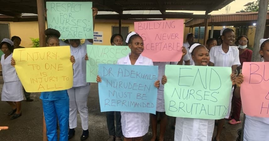 Nurses protest alleged assault of colleague by doctor