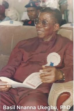 Colloquy on Basil Nnanna Ukegbu?s biography for unveiling Dec. 24