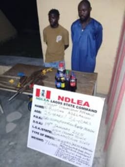 NDLEA intercepts UK-bound illicit drug consignment at Lagos airport, arrests 2
