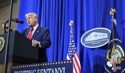 Trump threatens opponents with jail in Justice Department speech