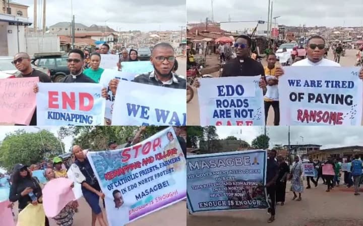 Catholics protest against kidnapping in Edo Diocese