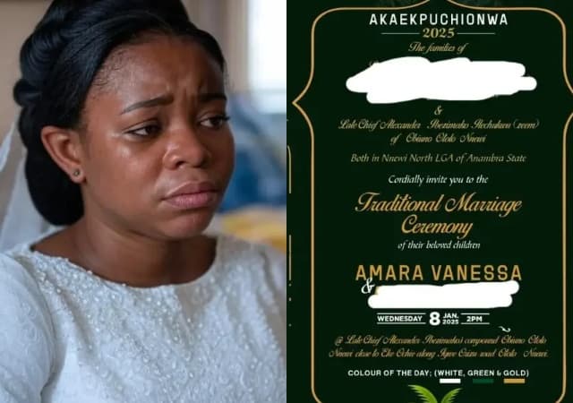 Nigerian lady speaks of agony as wedding cancelled 24 hours to event over church choice