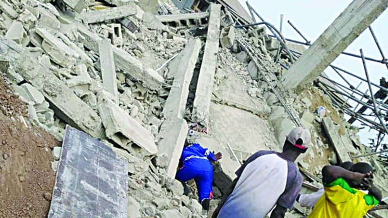 Updated: 1 dead, 12 rescued in Lagos building collapse ? NEMA