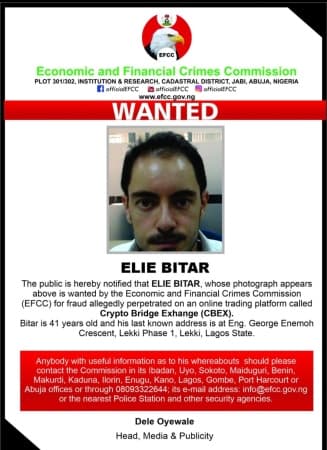 Foreigner declared wanted over CBEX investment fraud