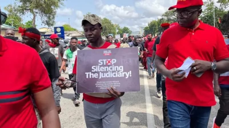 Ghana protesters accuse president of power grab after chief justice?s suspension