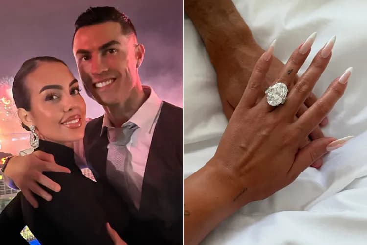 Cristiano Ronaldo and Georgina Rodriguez are engaged after 8 years of dating ? and she has a massive ring to prove it