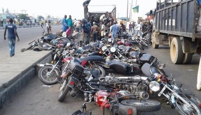 Lagos task force impounds 64 commercial motorcycles